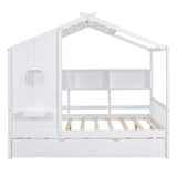 Modern Design House Bed With Storage Shelf