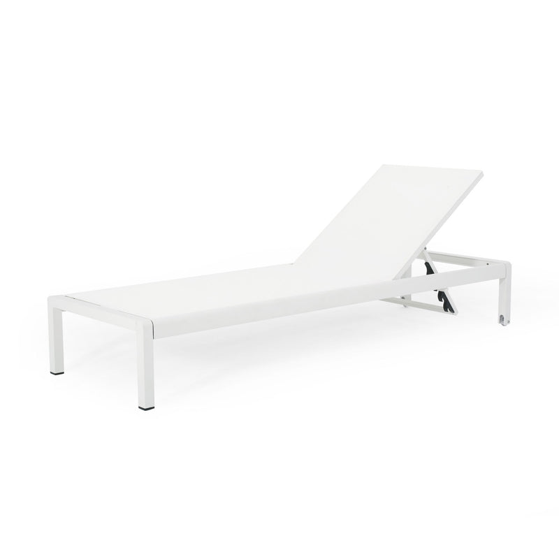 Outdoor Patio Chaise Lounge With 5 Reclining Positions