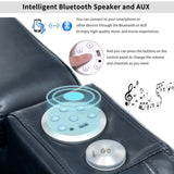 Power Recliner Theater Chair With Cooling Cup Holder, Bluetooth Speaker, LED Lights, USB Ports