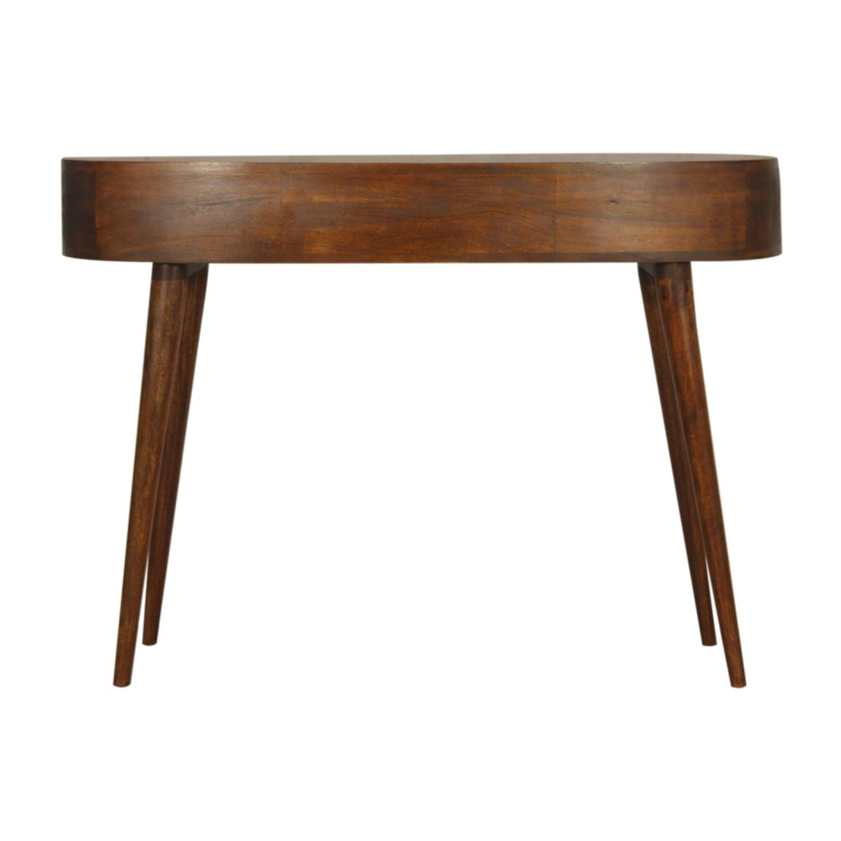 Wave Writing Desk, 2 Drawer - Chestnut