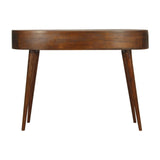 Wave Writing Desk, 2 Drawer - Chestnut
