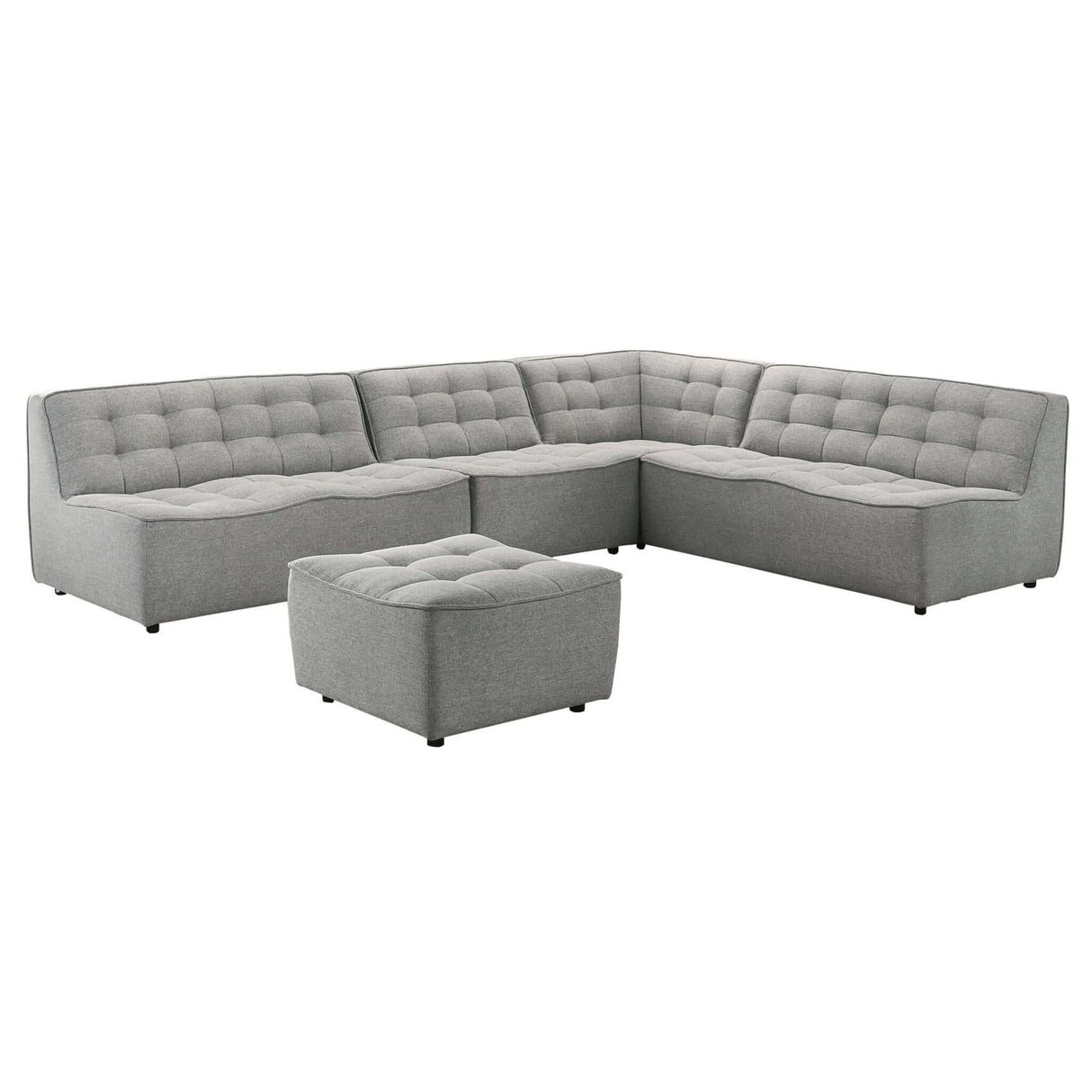 Selen - Corner Sectional Sofa - Light Gray