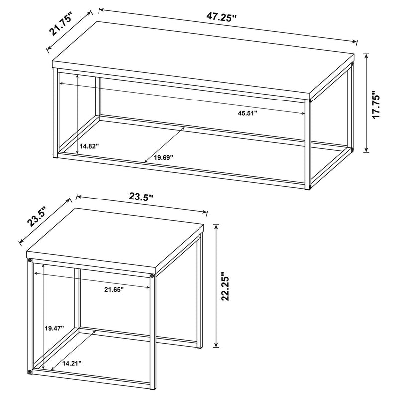 Rosey - 3 Piece Coffee Table Set - Mango Color