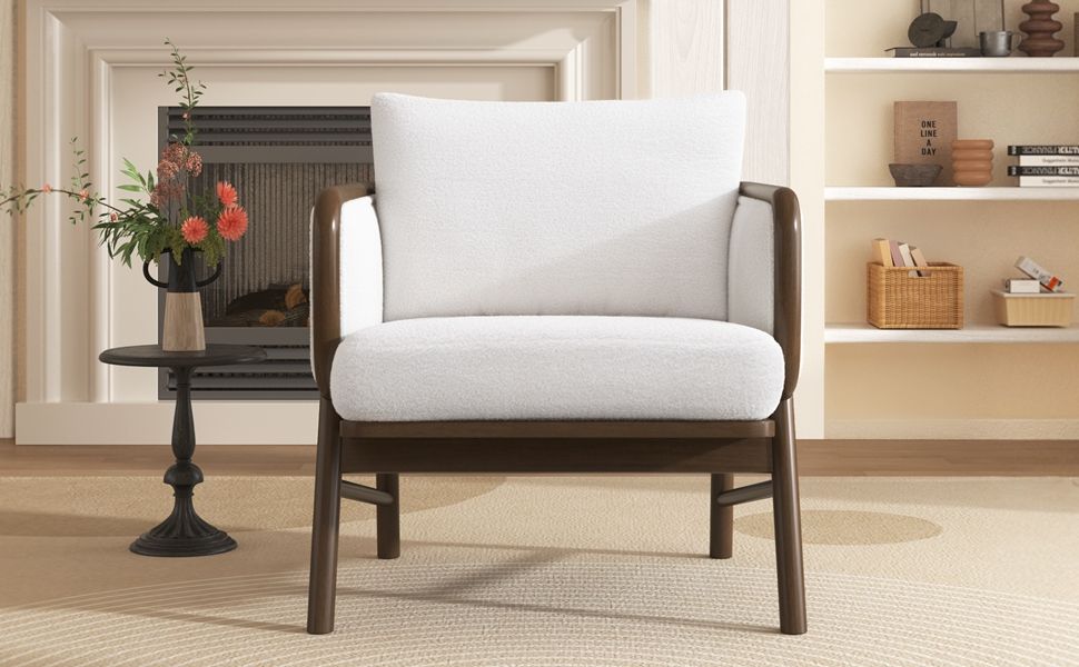 Upholstered Accent Armchair For Living Room