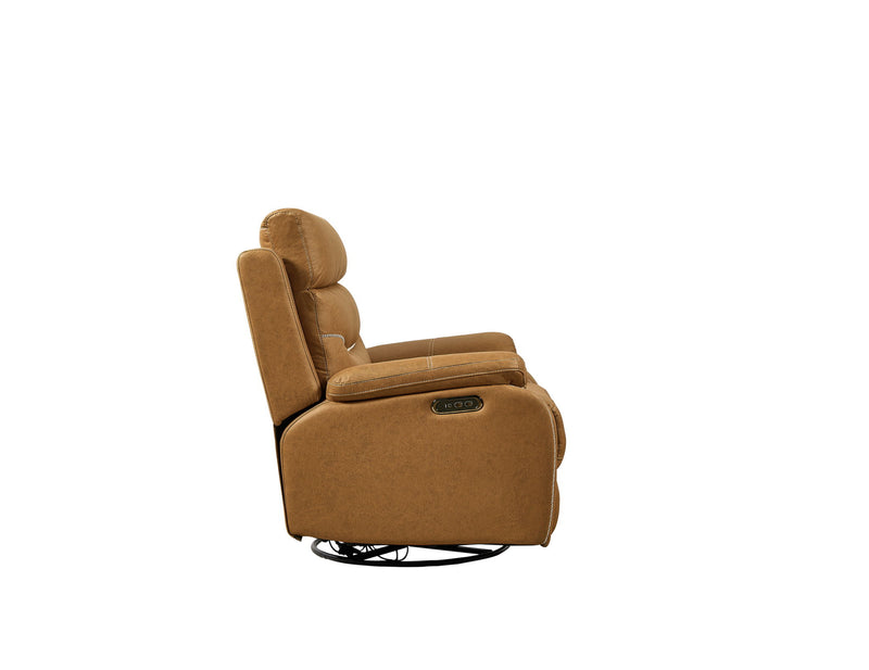 Liyasi - Dual Okin Motor Rocking And 240° Swivel Single Sofa Seat Recliner Chair Infinite Position, Head Rest With Power Function