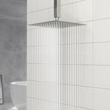 Modern 10" Square Rainfall Shower Head & Stainless Steel Wall Or Ceiling Mount Luxury Spa Shower Panel