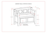 Amherst - Small Transitional Entryway Storage Bench