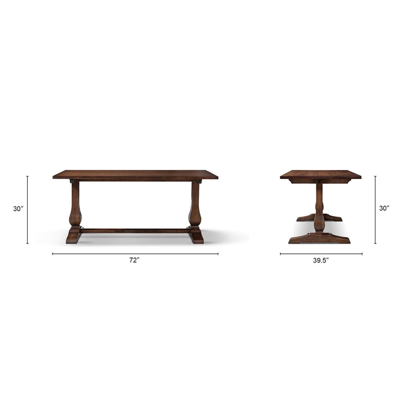 Whitmore - Trestle Dining Table - Dark Brown