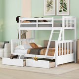 Bunk Bed With Ladders And 2 Storage Drawers