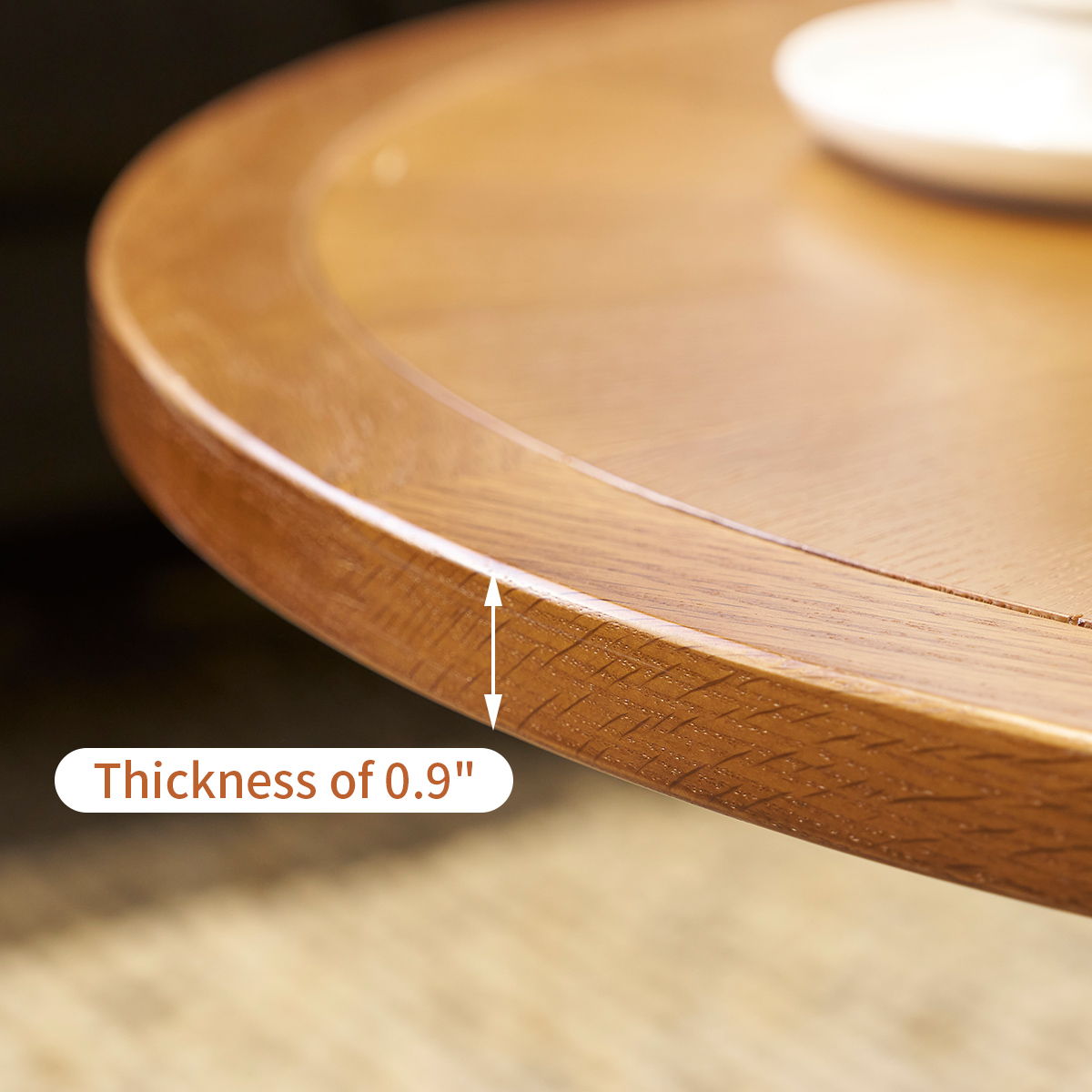 2 Piece Modern Farmhouse Living Room Coffee Table Set, Stylish And Elegant Nesting Round Wooden Table, Side End Table Set For Living Room - Brown