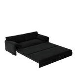 Queen Pull Out Sofa Bed, 3 In 1 Convertible Sleeper Sofa With Side Storage