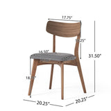 7 Piece Dining Set With Upholstered Chairs And Wood Table
