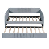 Upholstered Daybed Sofa Bed With Trundle Bed