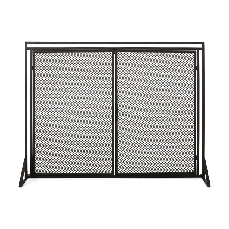 Samantha - Iron Fireplace Screen 2 Door Design