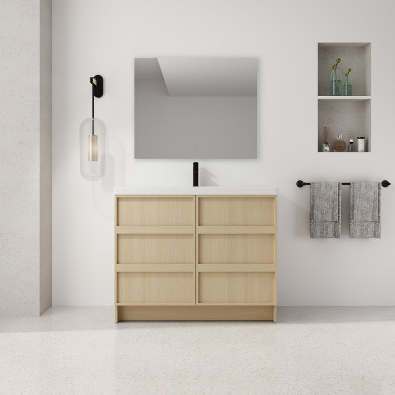 Freestanding Bathroom Vanity With Sink & 2 Soft Close Cabinet Doors