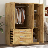 4 Door Wardrobe Armoire With 3 Drawers
