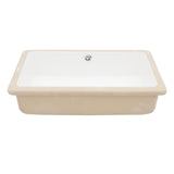 Modern Ceramic Rectangular Undermount Bathroom Sink With Overflow