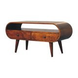 Solid Wood Circular TV Stand