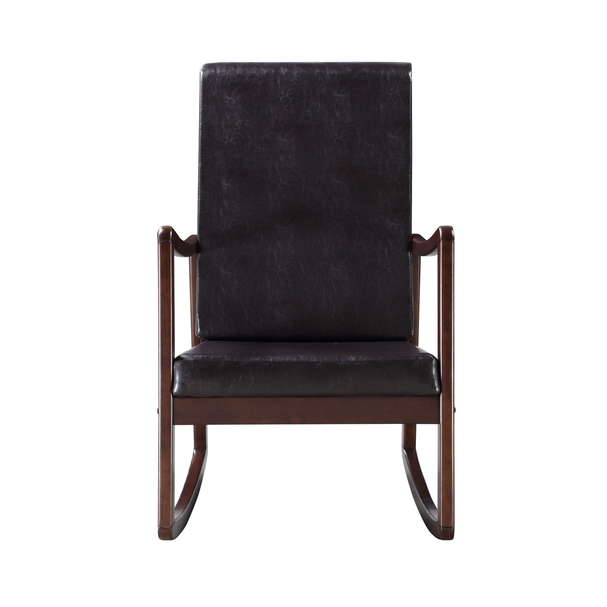 Raina - Synthenic Leather Rocking Chair - Espresso
