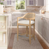 Americana - Mid-Century Modern Cane Back Counter Stool