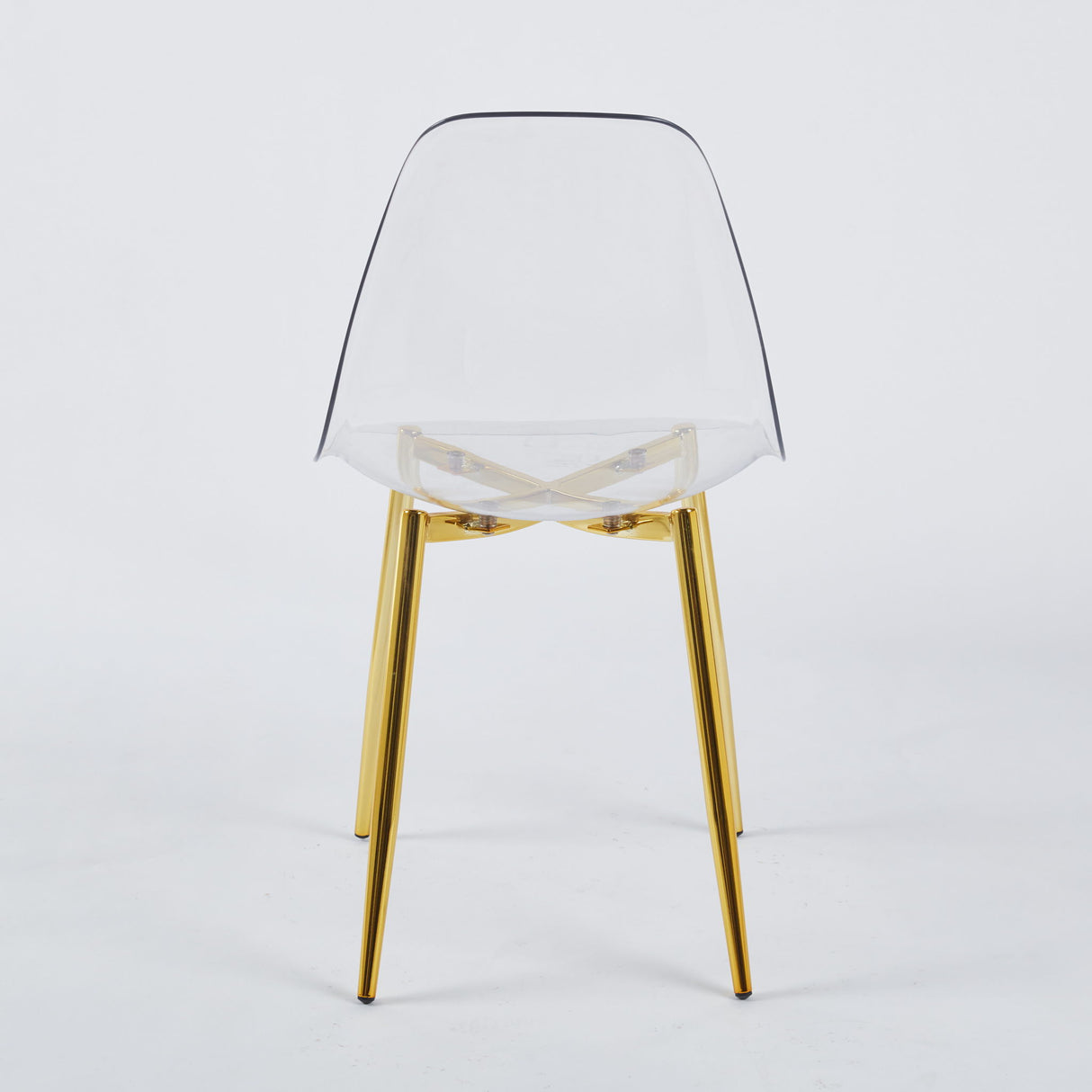 Transparent Plastic Seat Dining Chair (Set of 4)