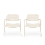 Outdoor Accent Chair With Metal Frame - White