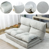 Folding Chaise Lounge Floor Sofa - Gray