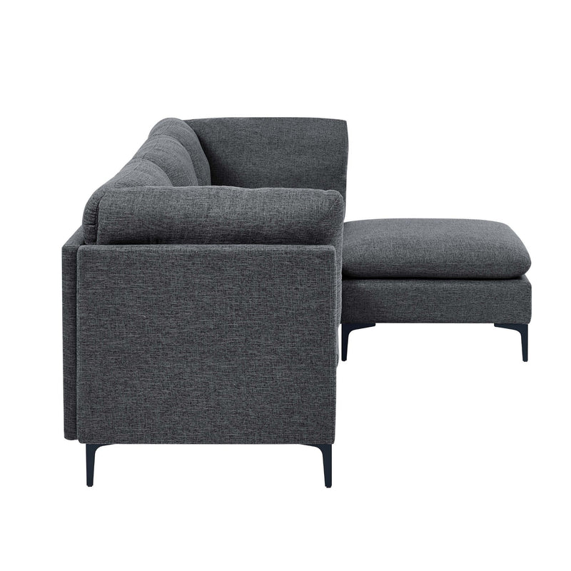 Upholstered Modular Sectional & Tall Legs
