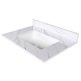 Bianco Carrara Venato Elegant Marble Vanity Top, Bathroom Vanity With Undermount Sink, Sintered Stone