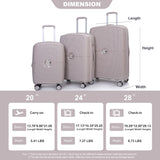 Expandable Hardshell Suitcase Double Spinner Wheels Luggage Sets