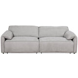 Cleveland - Dual Power Convertible Sofa - Silver