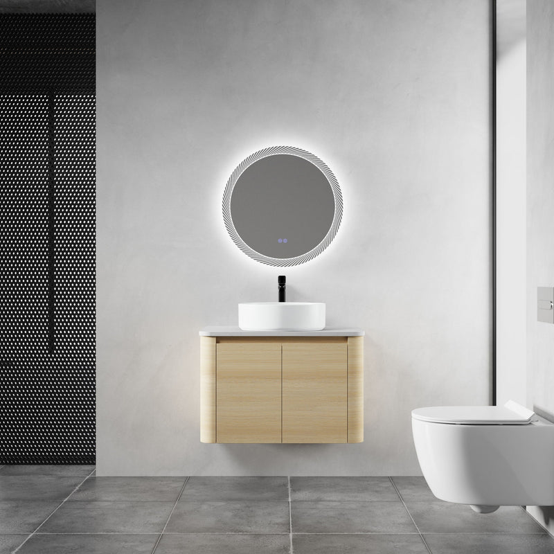 Mounted Bathroom Vanity With Art Sink & 2 Soft Close Doors