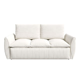 Pull Out Sofa Bed, 3 Seat Convertible Sleeper Sofa With 2 In 1 Pillow And Blanket Set