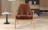 Mid-Century Modern Accent Armchair With High Back