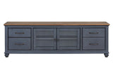 Americana - 84 In TV Stand For TVs Up To 90" - Blue