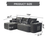 L-Shaped Sectional Sofa Couch With Chaise, Extra Deep Seats