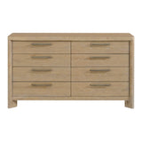 Contemporary 8 Drawer Dresser - Tan