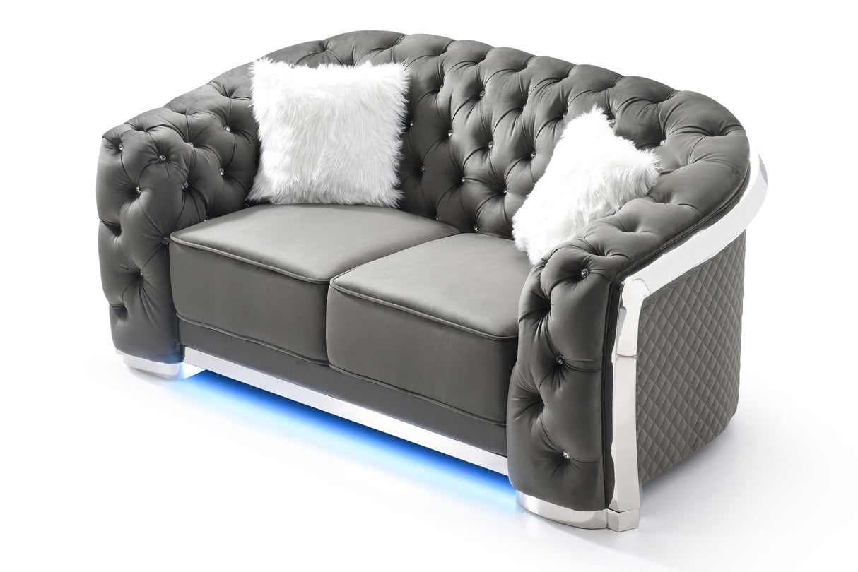 Loveseat With Flared Arms