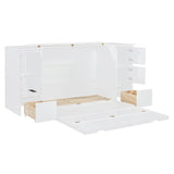 Murphy Bed With Drawers, Cabinets, And USB Ports