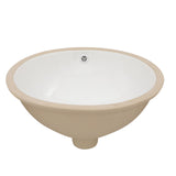 Elegant Ceramic Oval Undermount Bathroom Sink With Overflow