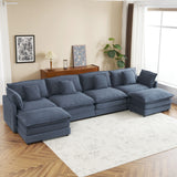 Modern Modular Sectional Sofa With Side Storage Pockets For Living Room