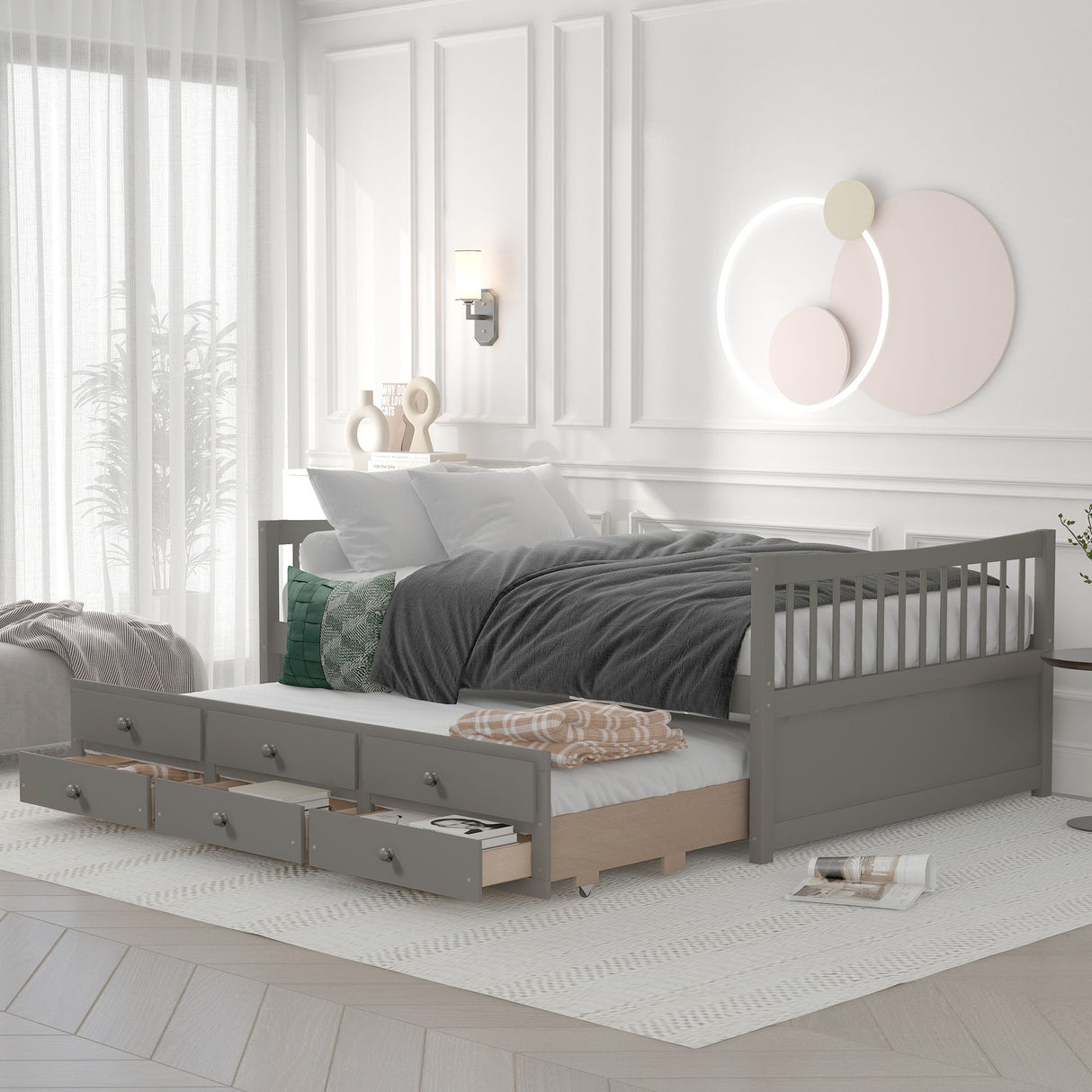Twin Size Daybed With Trundle And Drawers