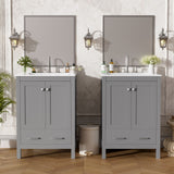 Bathroom Vanity With Integrated Undermount Ceramic Sink, 2 Doors And 1 Drawer, Soft Close Hinges