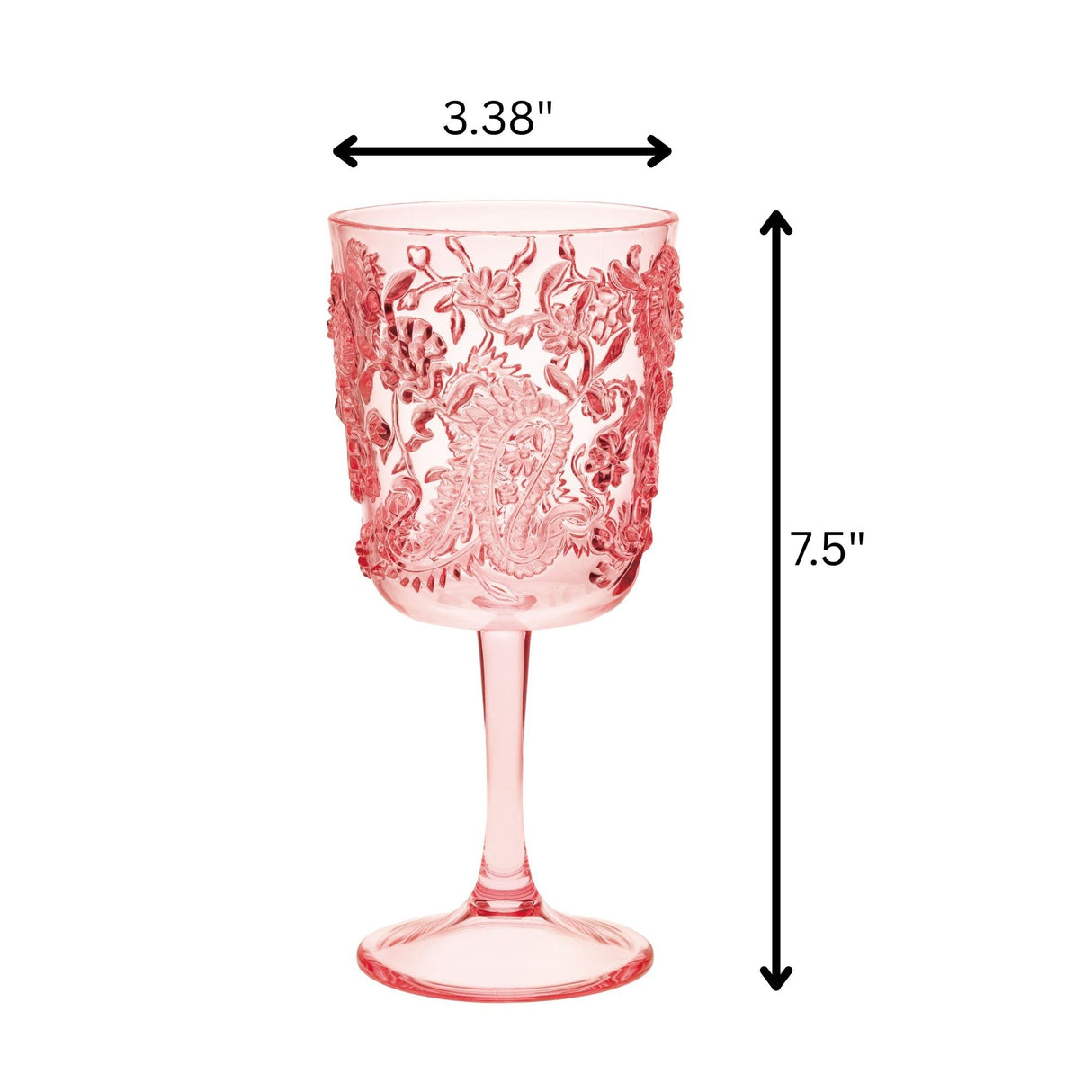 Paisley Acrylic Wine Glasses (Set of 4)