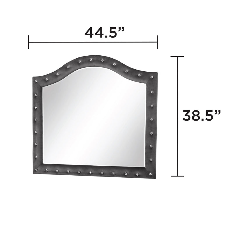 Sophia - Tufted Mirror - Gray