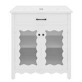 Modern Bathroom Vanity With Tempered Glass Doors