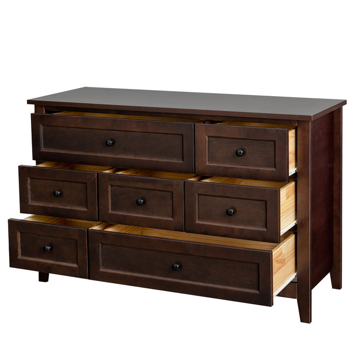 Solid Wood spray-painted drawer dresser bar,buffet tableware cabinet lockers buffet server console table lockers, retro round handle, applicable to the dining room, living room,kitchen corridor,auburn