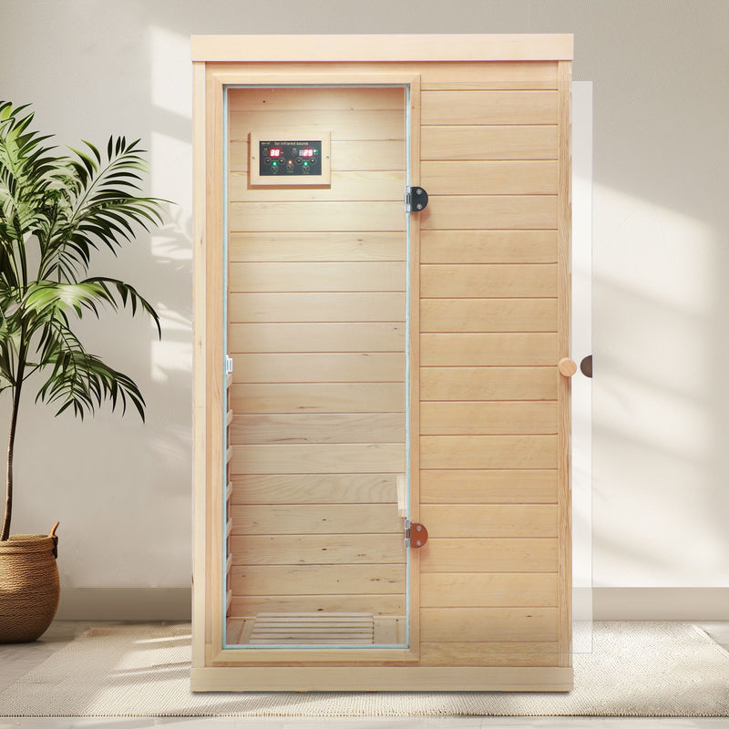 Hemlock Mini 1 Person Far Infrared Door Indoor Sauna Room