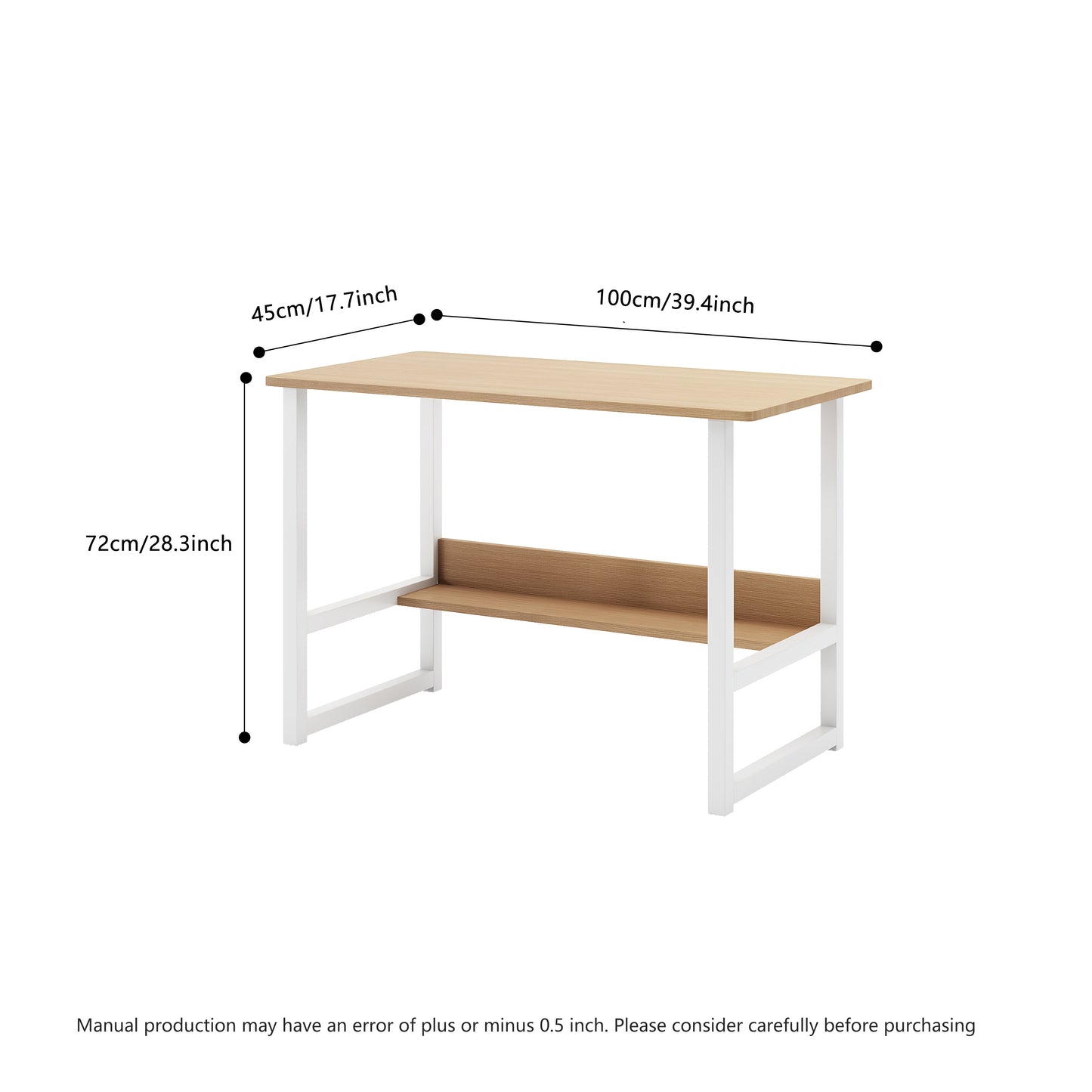 Computer desk Desktop house Simple desk  bedroom desk desk Student home study desk,Home Office Computer Desk with Bookshelf, Wood Computer Desk with Storage Shelves Modern Laptop Table Stu