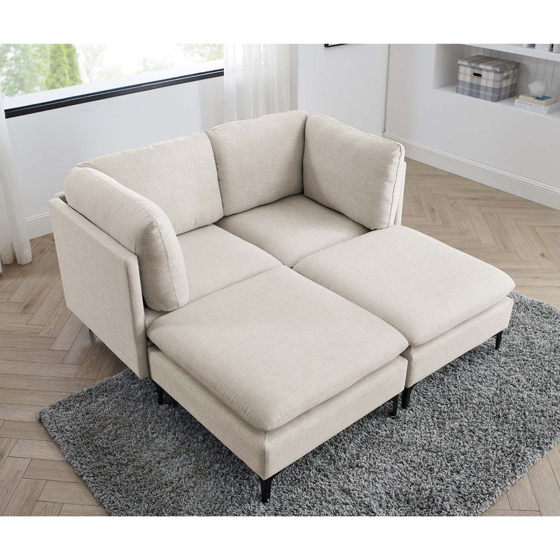 Upholstered Modular Sectional & Tall Legs